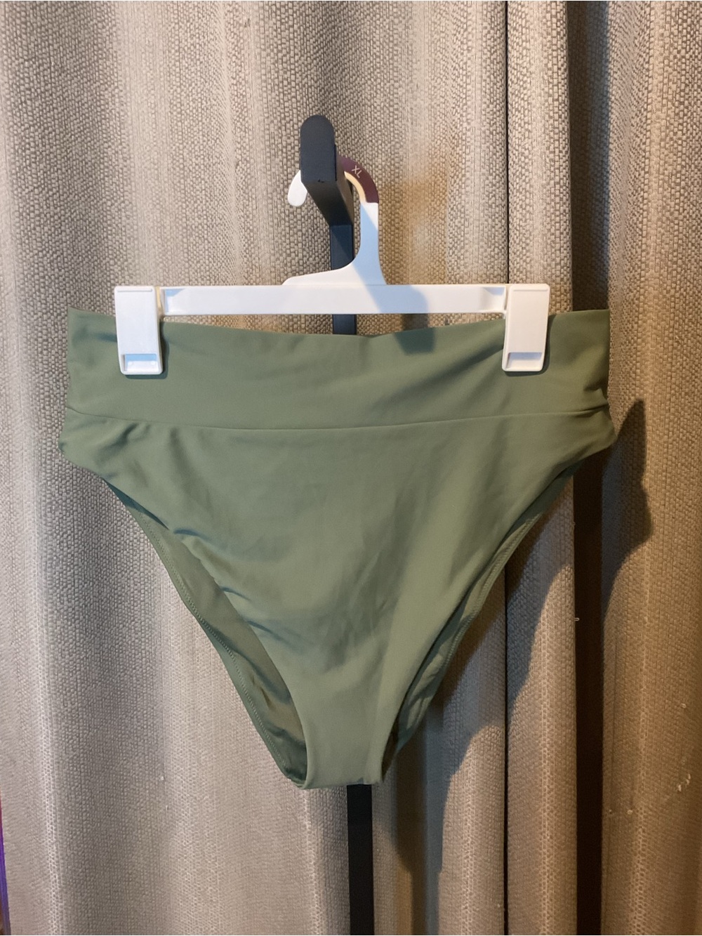 NWT Aerie Olive Green High Waisted Cheeky Swim Bikini Bottoms XL